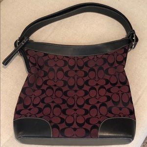 Coach signature fabric hobo bag